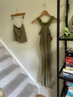 Dopamine Girl Whimsical Fairy Earthy Hippie Boho Alt Green Techno Festival Set M